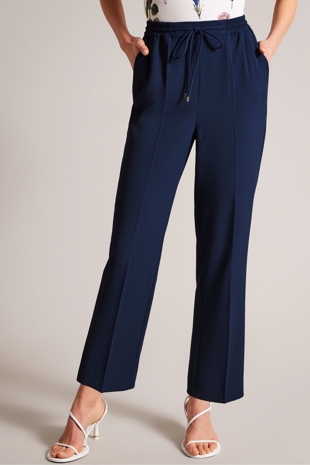Узкие брюки Laurai длиной до щиколотки Ted Baker, синий