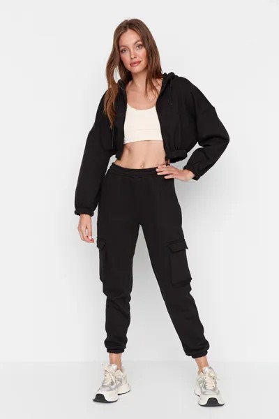 Спортивные брюки женские Trendyol TWOAW23EA00098 черные S