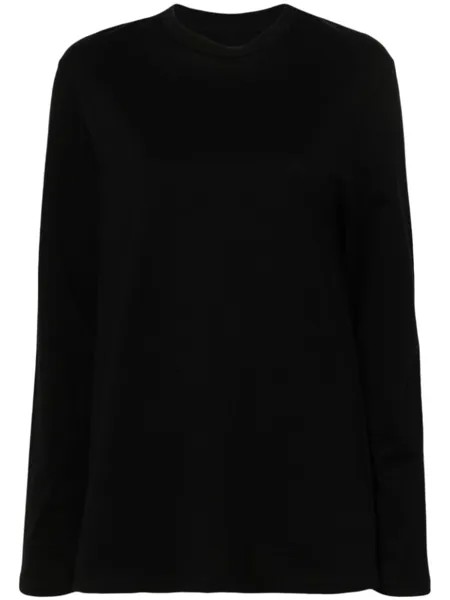Jil Sander футболка из хлопка с логотипом, черный