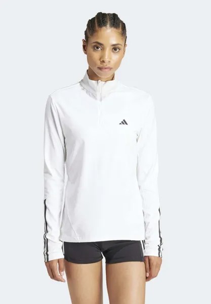 Топ с длинными рукавами HYPERGLAM QUARTER ZIP adidas Performance, цвет white black