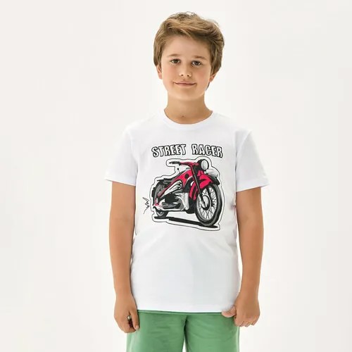 Футболка Kogankids, размер 140 / 10 лет, белый
