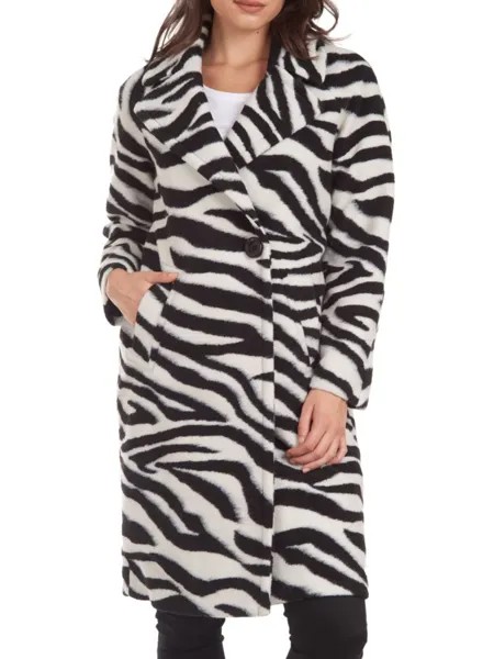 Пальто с принтом «зебра» Plus Rachel Rachel Roy, цвет Black White
