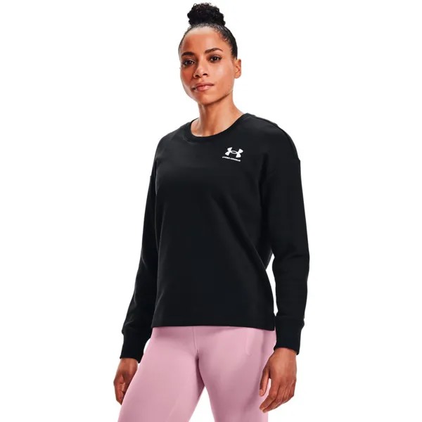 Толстовка Under Armour Rival Fleece Oversize Crew, черный