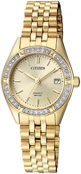 Японские наручные  женские часы Citizen EU6062-50P. Коллекция Elegance