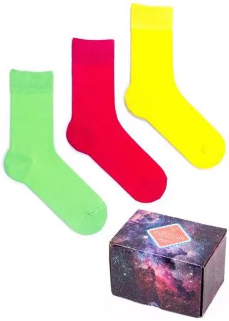 Цветные носки Babushka, набор носков с принтом, 3 пары в коробке, размер 36-39, CGB-12
