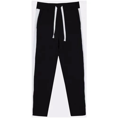 Черные брюки из футера Gulliver, размер 122*60*54, цвет черный