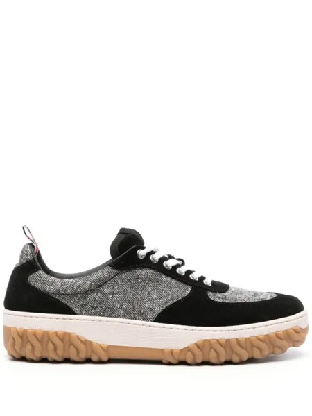 Thom Browne твидовые кроссовки Letterman, черный