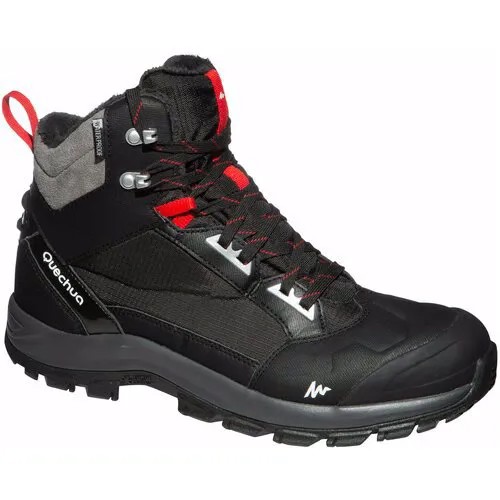 Ботинки SH520 X–Warm непромокаемые мужские, размер: EU 43 RU 42-43, цвет: Черный/Красный QUECHUA Х Decathlon