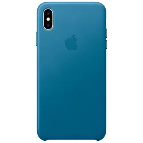 Чехол-накладка Apple кожаный для iPhone XS Max лазурная волна