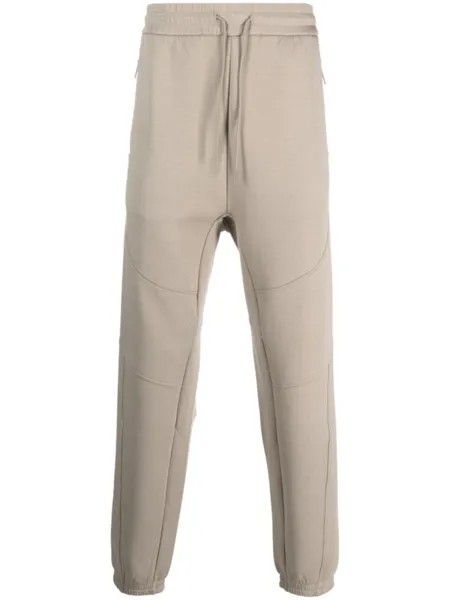 Emporio Armani спортивные брюки из смесового хлопка, серый