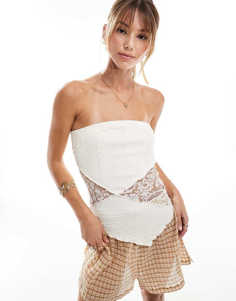 Miss Selfridge – Топ-бандо с текстурированной смесью камня
