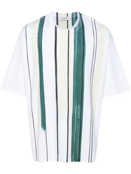 Lanvin футболка в полоску, белый