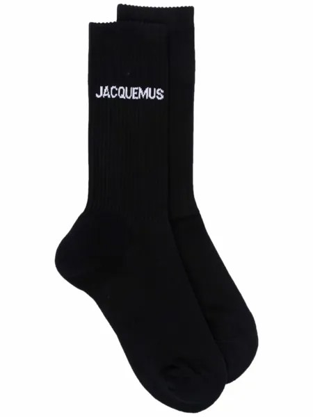 Jacquemus носки вязки интарсия, черный
