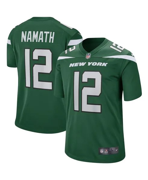 Мужская футболка joe namath gotham green new york jets game для пенсионеров Nike, зеленый