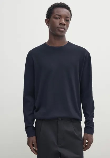 Толстовка CREW NECK Massimo Dutti, цвет mottled dark blue