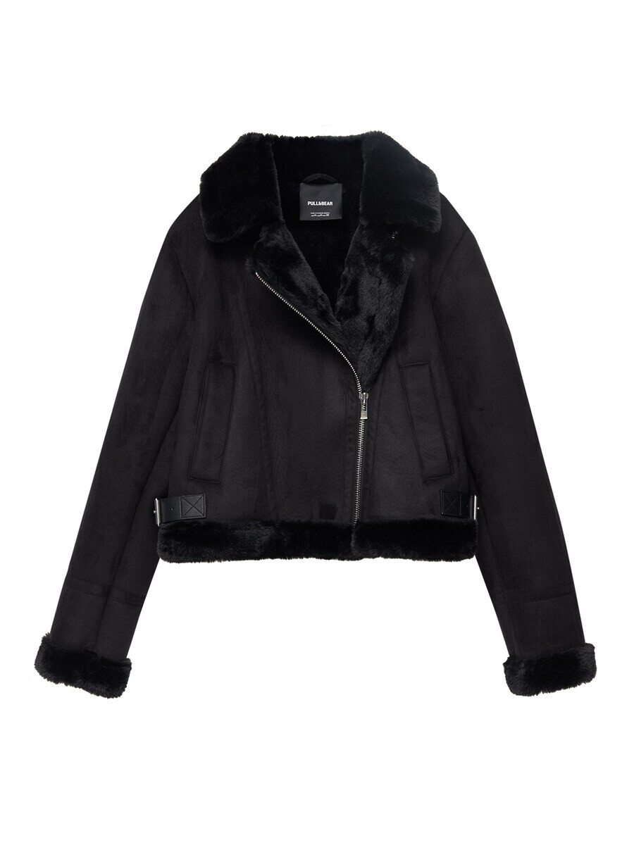 Межсезонная куртка Pull&Bear, черный