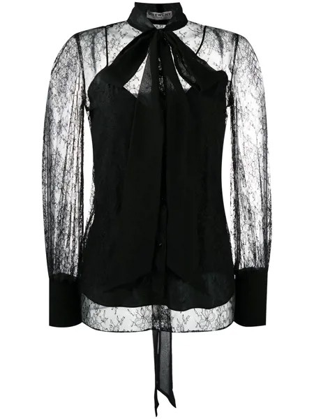 Givenchy кружевная блузка с бантом