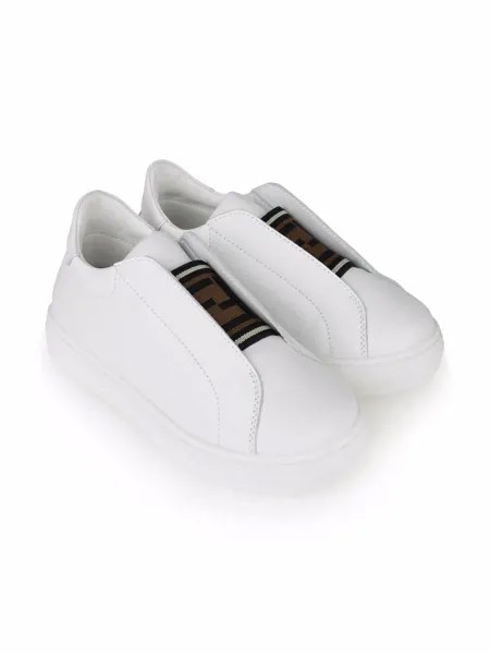 Fendi Kids слипоны с логотипом FF