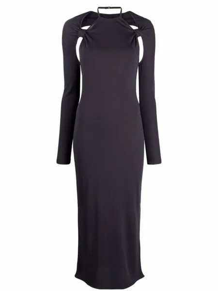 Jacquemus платье La robe Nodi с вырезами, синий