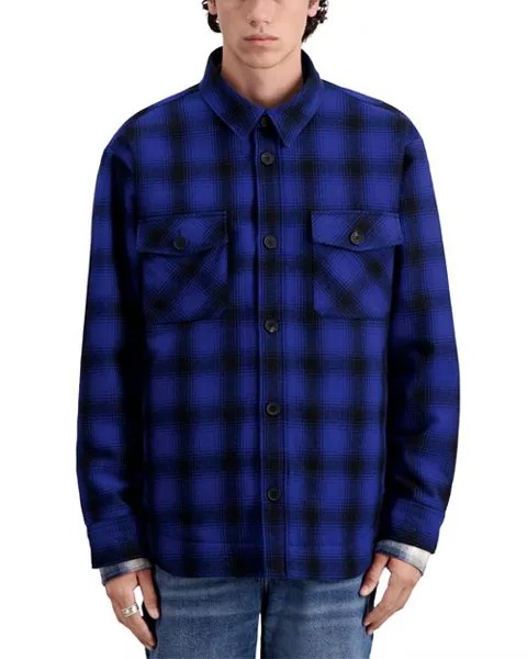 Куртка-рубашка с длинными рукавами и пуговицами спереди с принтом The Kooples, цвет Blue