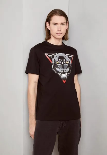 Футболка с принтом REGULAR FIT With WATER AND MATT PLASTIC PRINT Antony Morato, черный
