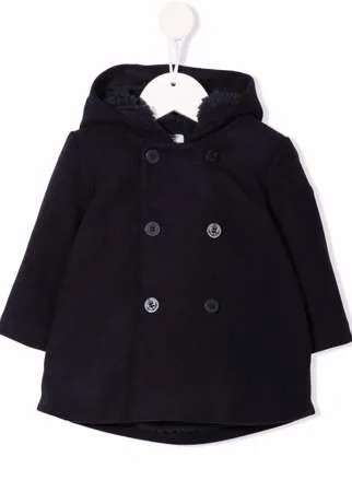 Petit Bateau двубортное пальто с капюшоном