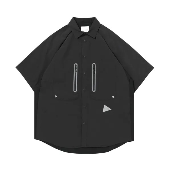 Рубашка с короткими рукавами And Wander Tech, черная