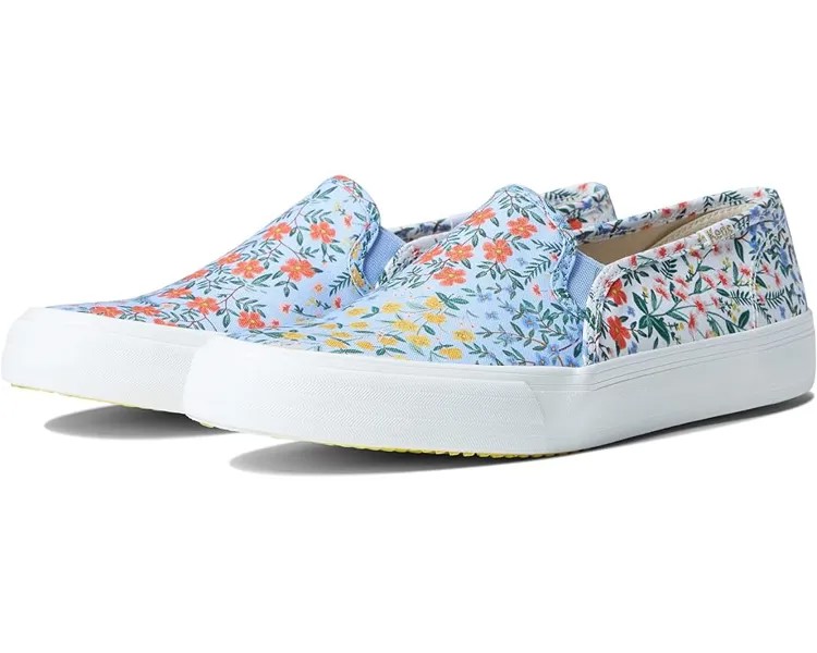 Кроссовки Keds Keds x Rifle Paper Double Decker Wildwood, цвет Blue/White