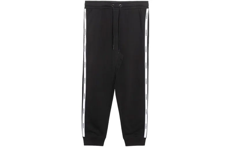 Спортивные брюки с логотипом Burberry, черный, белый, цвет Black