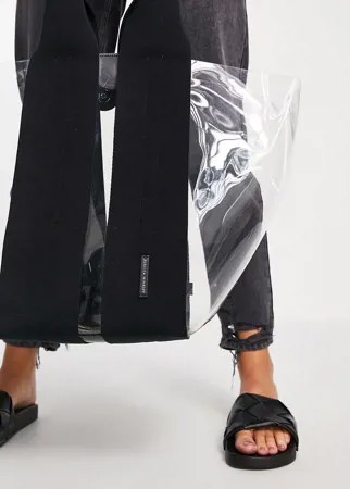 Черная сумка-тоут с ручками в виде полосок Rebecca Minkoff-Черный цвет