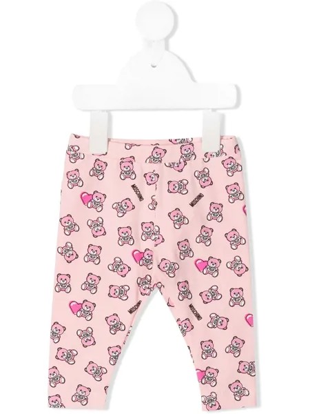 Moschino Kids легинсы с принтом Teddy Bear