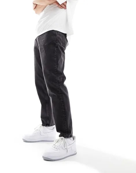 Черные джинсы стандартного кроя Pull&Bear