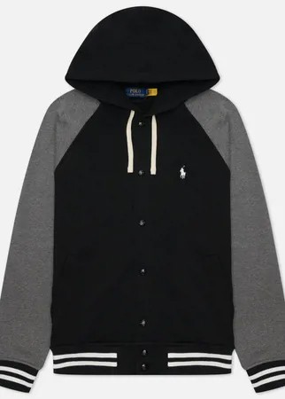 Мужская толстовка Polo Ralph Lauren Lightweight Athletic Fleece Hooded Baseball, цвет чёрный, размер L