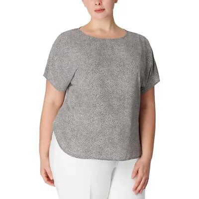 Женская рубашка с вырезом под горло Anne Klein, пуловер, топ, блузка, плюс BHFO 0391