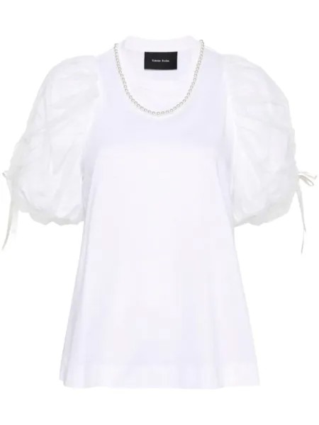 Simone Rocha футболка с бисером, белый
