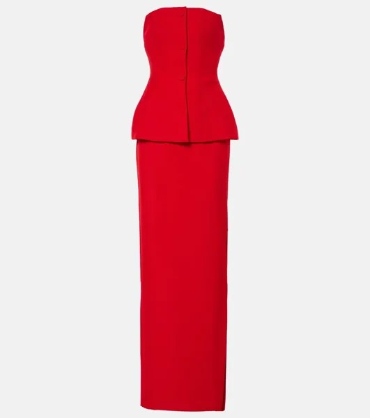 Креповое платье Roland Mouret, красный