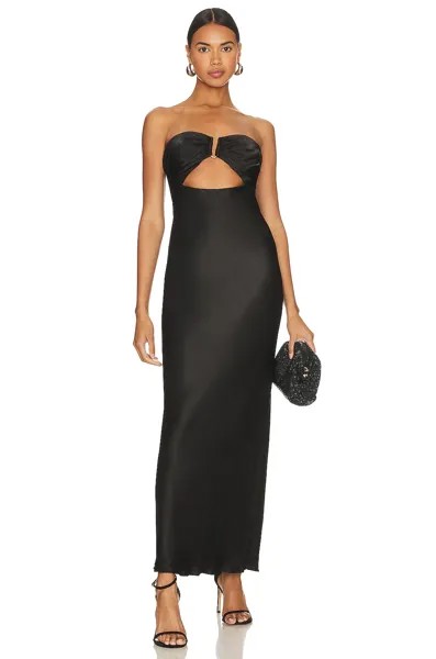 Платье миди Shona Joy Camille Strapless Cut Out, черный