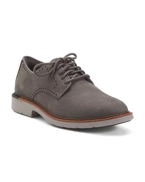 Мужские широкие оксфорды из нубука Goto с широким простым носком Cole Haan, цвет Castle Rock