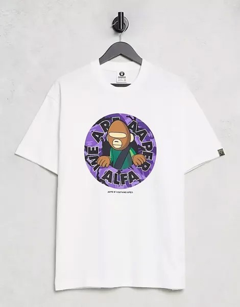 Футболка Aape By A Bathing Ape Logo, белый