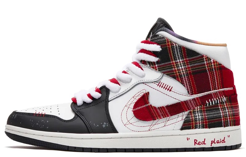 Кроссовки Air Jordan 1 Vintage Basketball Shoes Men High-top Red/white/black, красный