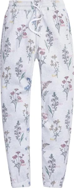 Спортивные брюки Kith Botanical Floral Williams I Sweatpant 'Light Heather', серый