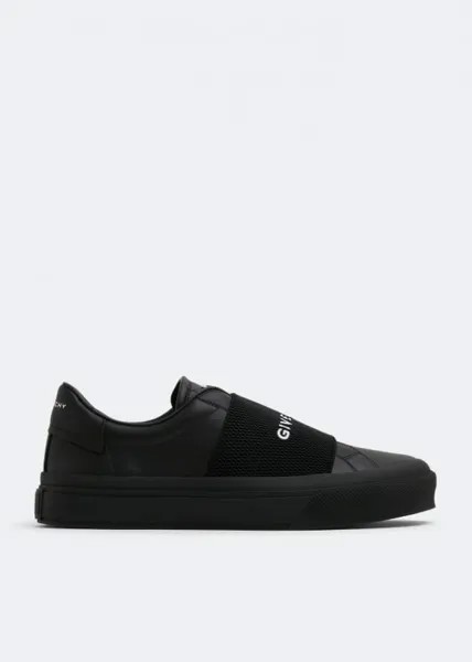 Кроссовки GIVENCHY Leather sneakers, черный