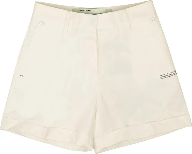 Шорты Off-White Logo Formal Shorts White, белый