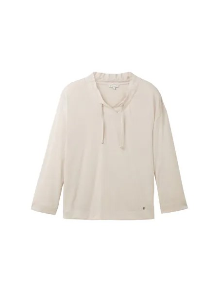 Рубашка Tom Tailor GATHERING V NECK, серый