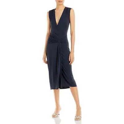 Женское синее платье миди без рукавов с запахом Rag - Bone XS BHFO 6669