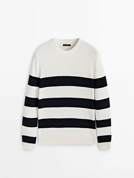Джемпер мужской Massimo Dutti 94240171 белый M (доставка из-за рубежа)