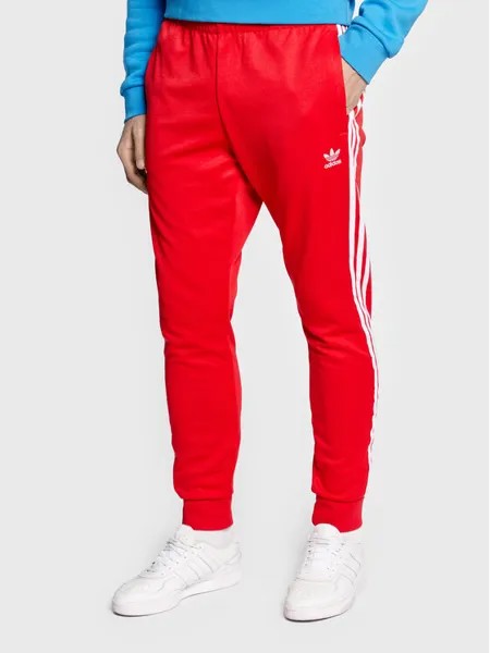 Спортивные брюки узкого кроя Adidas, красный