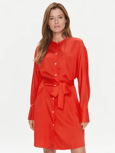 Платье-рубашка стандартного кроя Tommy Hilfiger, красный