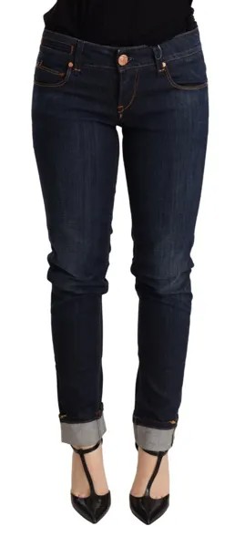ACHT Jeans Хлопковые темно-синие джинсовые брюки скинни с заниженной талией s.W26 Рекомендуемая розничная цена 300 долларов США