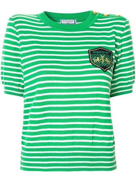 Yves Saint Laurent Pre-Owned трикотажный топ в полоску